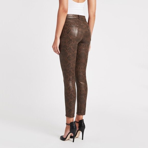NWT J Brand brown snakeskin print high rise crop skinny jeans, 26 - Picture 14 of 16